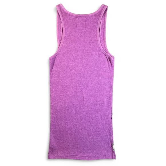 PINK Y2K Victoria's Secret VTG 2009 Ribbed Tank Top Graphic Print Bling Purple S - Picture 2 of 8